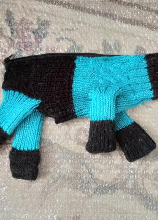 Комбинезон вязаный на той-терьера