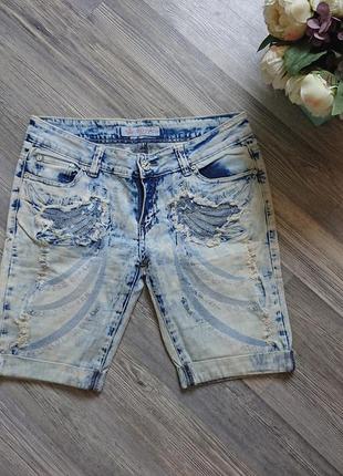 Женские летние джинсовые шорты варенки размер 44/46 джинс6 фото