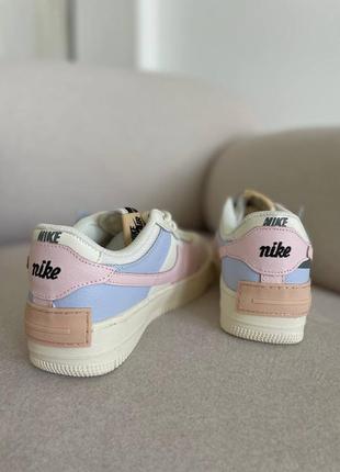 Nike air force shadow pink glaze новинка жіночі трендові кросівки найк форс молочні кремові кольорові весна літо осінь молочные цветные кроссовки4 фото