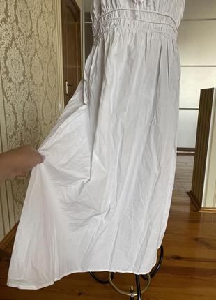 Крутий білосніжний плаття-сарафан4 фото