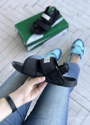 Сандали женские puma sandals летние черные босоножки жіночі босоніжки4 фото