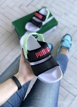 Сандали женские puma sandals летние черные босоножки жіночі босоніжки2 фото