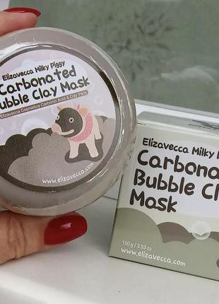 Пузырьковая очищающая маска elizavecca carbonated bubble clay mask, 100 мл2 фото