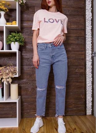Женские джинсы с потертостями2 фото
