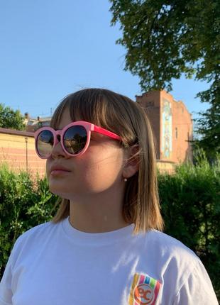 Окуляри сонцезахисні shrek дитячі 5-10 років рожеві з поляризацією3 фото