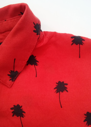 Красная рубашка с пальмами zara3 фото