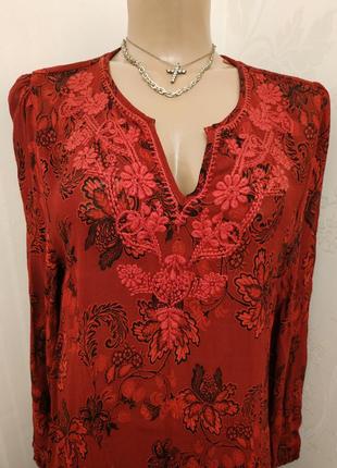 Яркая женская туника блузка рубашка в идеальном состоянии3 фото