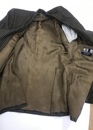 Качественный шерстяной жакет в клетку, пиджак, піджак люкс6 фото