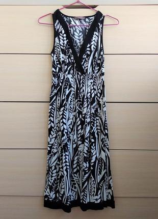 36-40р. чорно-білий сарафан-сукня віскоза m&s