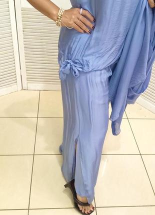 Костюм италия люкс коллекция шелковый тройка кардиган брюки и блузон6 фото