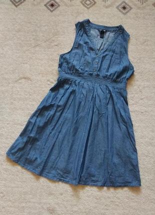 36-38р. тонкое платье-сарафан для беременной, хлопок h&m4 фото