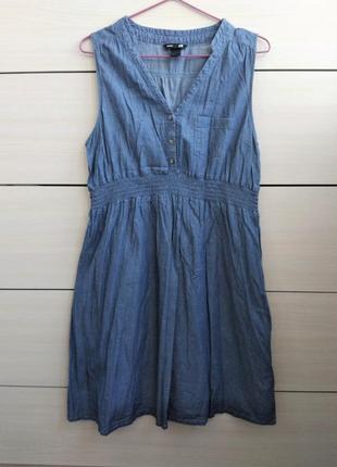 36-38р. тонкое платье-сарафан для беременной, хлопок h&m