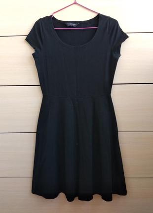 36-38р. чорне розкльошені плаття, трикотаж бавовна dorothy perkins
