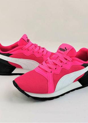 Женские розовые кроссовки puma пума6 фото
