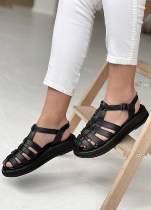 Босоніжки шкіряні 🖤🖤🖤 босоножки кожаные сандалі сандали7 фото