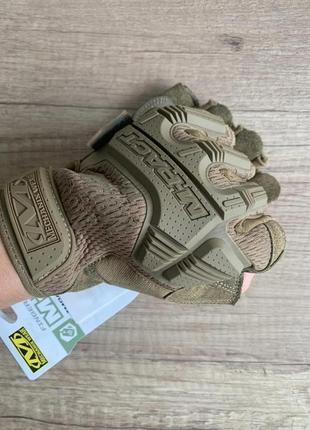 Тактические перчатки беспалые mechanix m-pact 3 (койот)