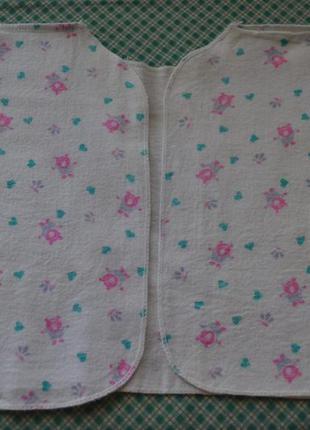 Байковая распашонка / кофточка для новорождённого малыша с мишками и сердцами