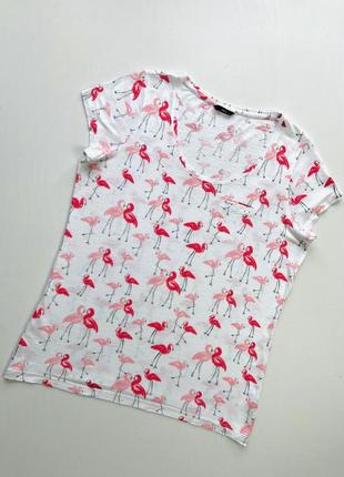 Милая футболка с фламинго