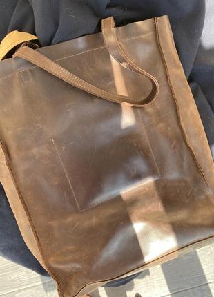 Кожаная сумка кожаная сумка шоппер baglet b008