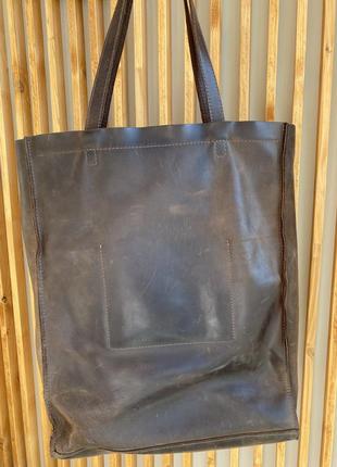 Кожаная сумка кожаная сумка шоппер baglet b008