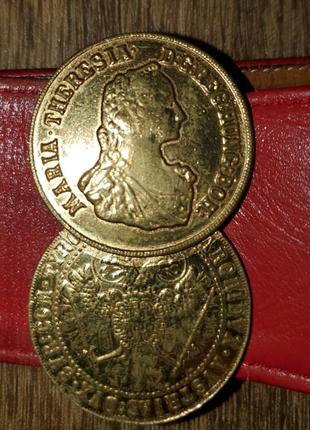 Вінтажний рідкісний пояс ремінь пряжка монети вінтаж vintage