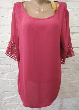 🌺яскрава 🌺нарядная блузка розового цвета🌺 Tom&amp;rose р. xl, есть замеры