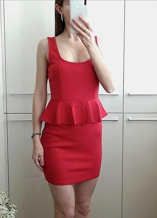 Трикотажное платье с баской 🌺