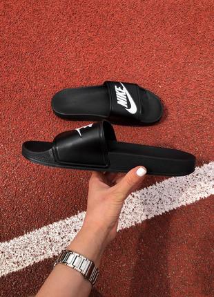 Nike slides black чоловічі капці найк чорні6 фото