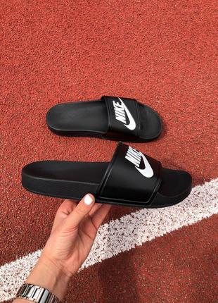 Nike slides black чоловічі капці найк чорні4 фото