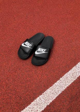 Nike slides black чоловічі капці найк чорні5 фото