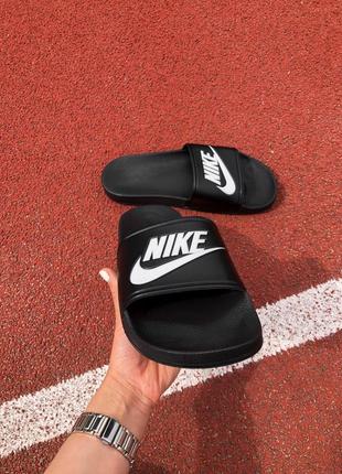 Nike slides black чоловічі капці найк чорні8 фото
