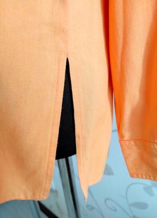 Легка сорочка з 💯 віскози кольору апельсина !7 фото