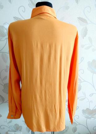 Легка сорочка з 💯 віскози кольору апельсина !5 фото