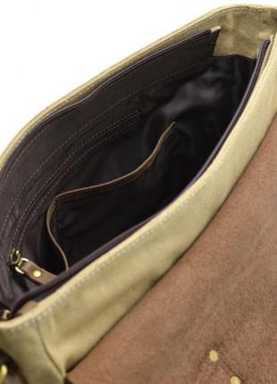 Мужская сумка из парусины с кожаными вставками rcs-3960-4lx бренда tarwa7 фото