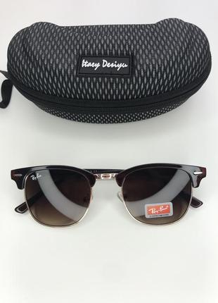 Топ модель! брендовые солнцезащитные очки ray ban clubmaster унисекс!4 фото