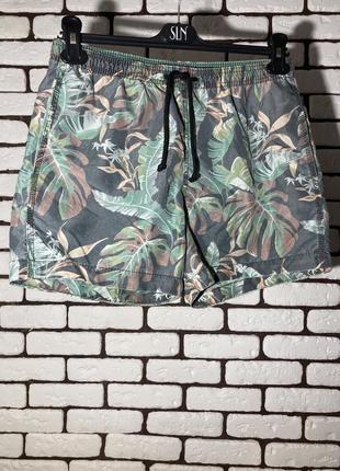 Зелёные , пляжные, плавательные шорты h&m