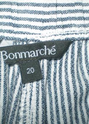 Женские льняные длинные шорты bonmarche 79620 xxxl 54р., бриджи9 фото