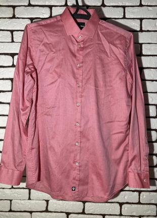 Розовая , классическая рубашка strellson