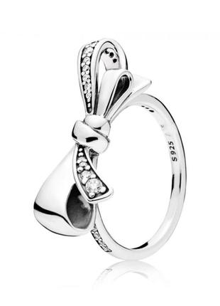 Серебряное кольцо пандора 197232cz сверкающий бани бантик с камнями камешками серебро проба 925 новое с биркой6 фото