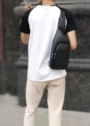 Мужская нагрудная сумка/рюкзак на одно плечо8 фото