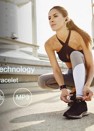 Фитнес браслет fitpro smart band m6 (смарт часы, пульсоксиметр, пульс). цвет: черный6 фото