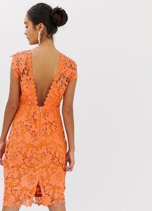 Новое!невероятно красивое платье- миди с открытой спиной из кружева кроше с сайта asos1 фото