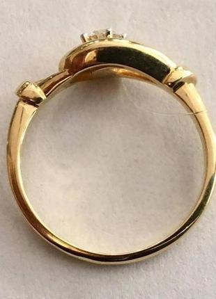 Золотое кольцо 750 проба, бриллианты .размер 173 фото