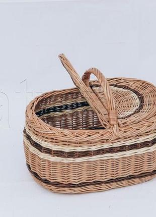 Плетений кошик з лози | корзини з лози декоративні | кошик з лози3 фото