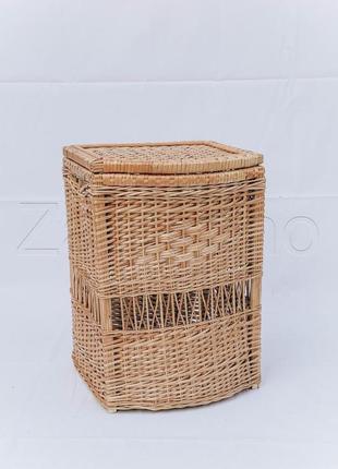 Плетений ящик для зберігання речей | корзина плетена для зберігання з лози | ящик з лози3 фото