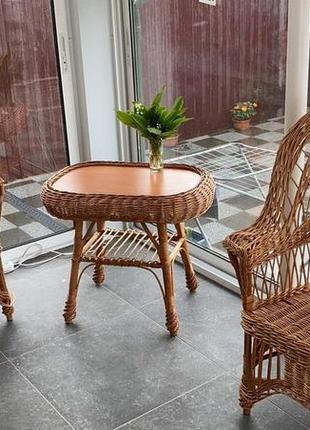 Набір балконних меблів | меблі з лози на балкон | плетені меблі з лози1 фото