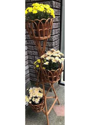 Підставка для квітів з лози |вироби з лози для вазонів | підставка для вазонів 4 шт