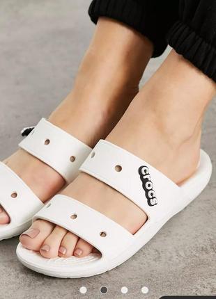 Crocs classic sandal шльопанці білі крокс.