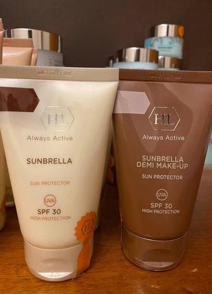 Holy land sunbrella spf 30 солнцезахистний крем з тоном та без тона2 фото