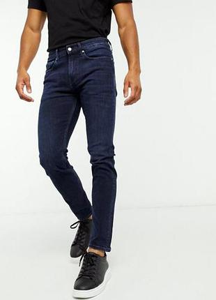 Новые узкие джинсы сalvin кlein slim fit blue stretch denim (оригинал)р.29/34
